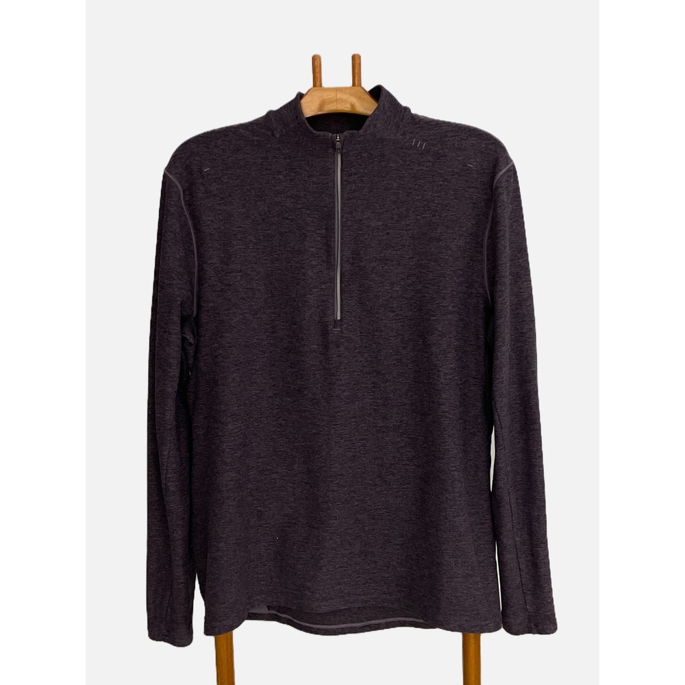 Lululemon‎ Surge Warm Half Zip Mens XL Purple Heathered Rulu Running Pullover
